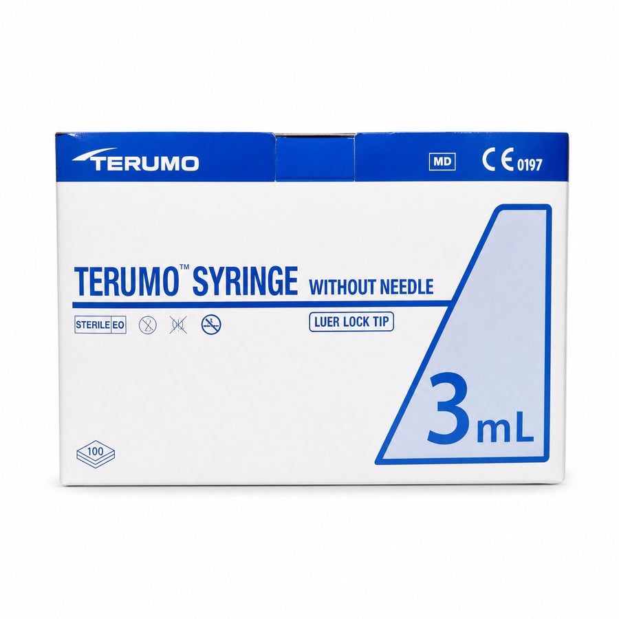 Terumo Luer Lock-sprutor 3 ml utan kanyl, 100 st