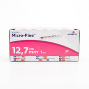 embecta Micro-Fine U-100-insulinsprutor 1 ml, 29G × 12,7 mm, 100 st – produktbild 2