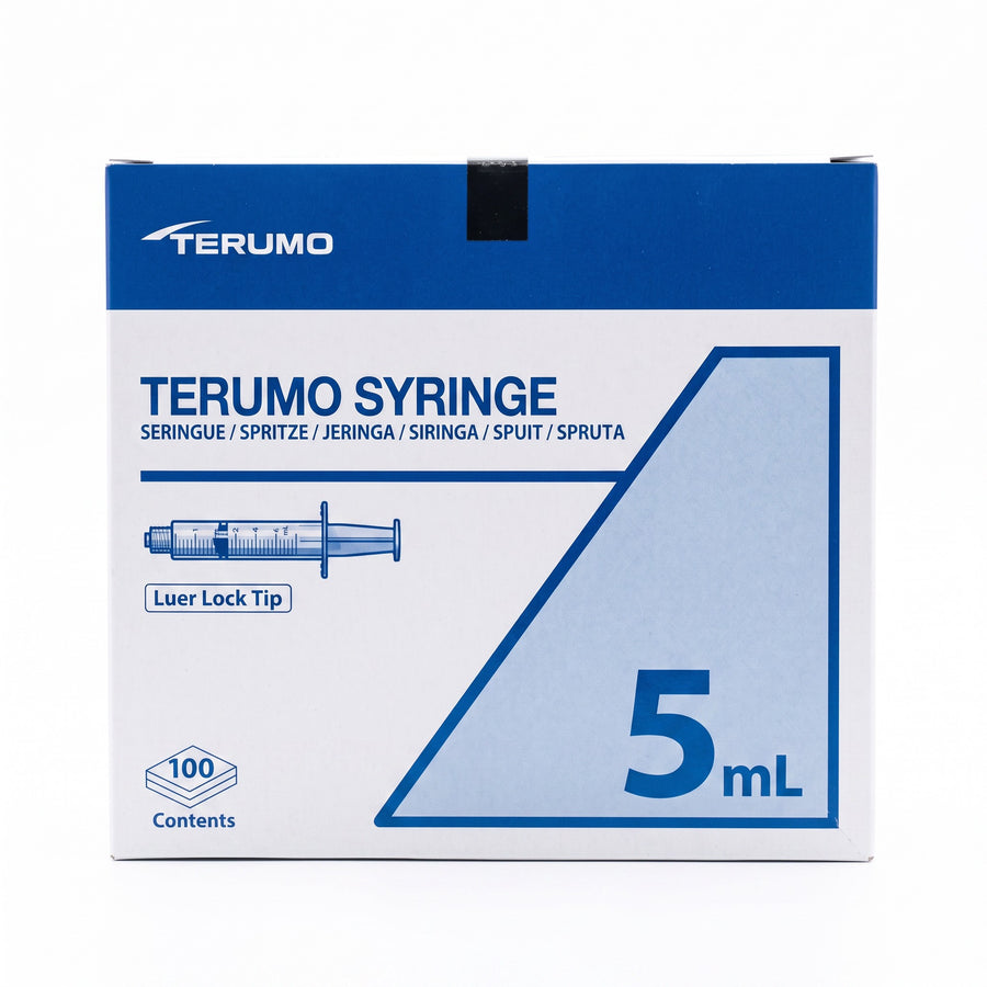 Terumo Luer Lock-sprutor 5 ml utan kanyl, 100 st