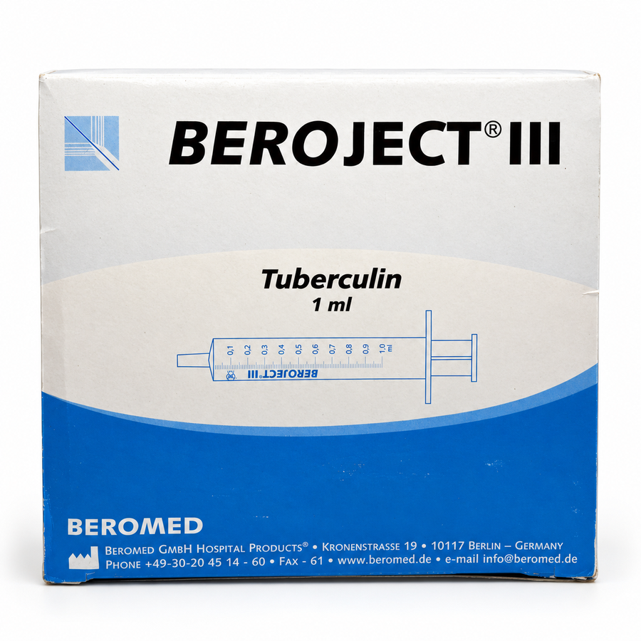 Beroject III Luer Lock-sprutor 1 ml, 100 st – produktbild