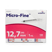 embecta Micro-Fine U-100-insulinsprutor 1 ml, 29G × 12,7 mm, 100 st